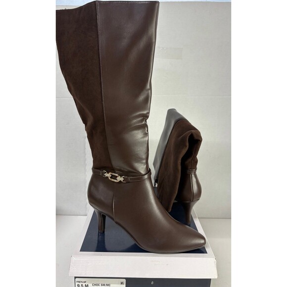 Karen Scott Women's FREYLN Comfort Insole Thigh-High Boots Chocolate Size 9.5M - Picture 1 of 7